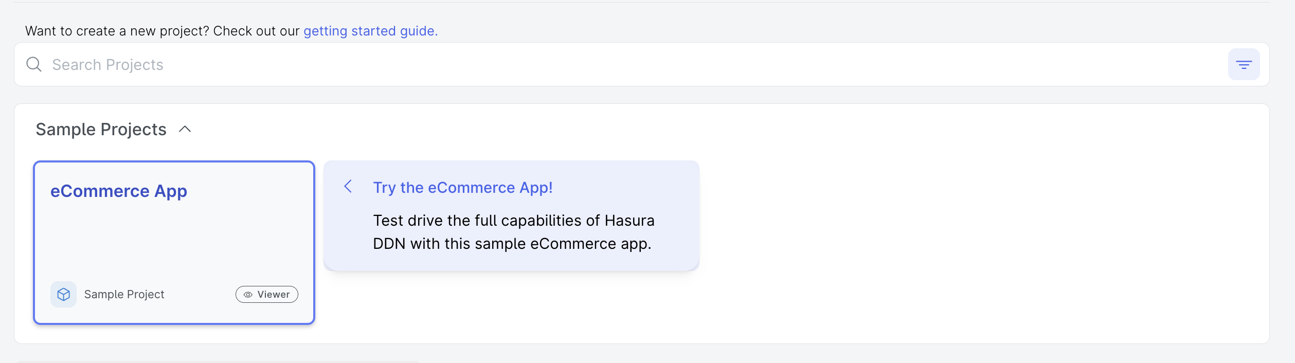 e-commerce sample app
